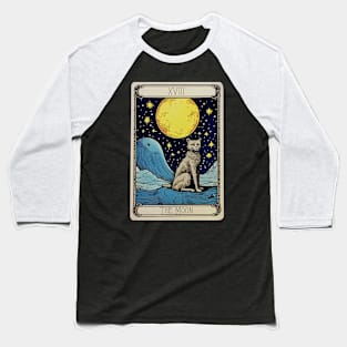 The Moon Tarot Card : Cat Edition Baseball T-Shirt